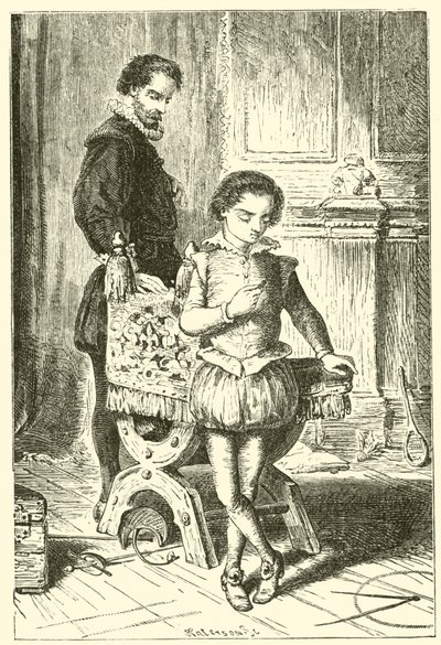 Blaise Pascal, as a boy, discovering mathematics and geometry in the nursery by English School